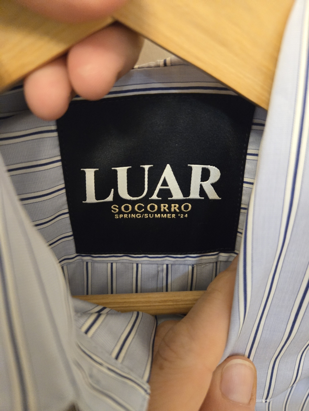 LUAR Socorro SS24 Striped Button-Up Shirt. NWT XS
